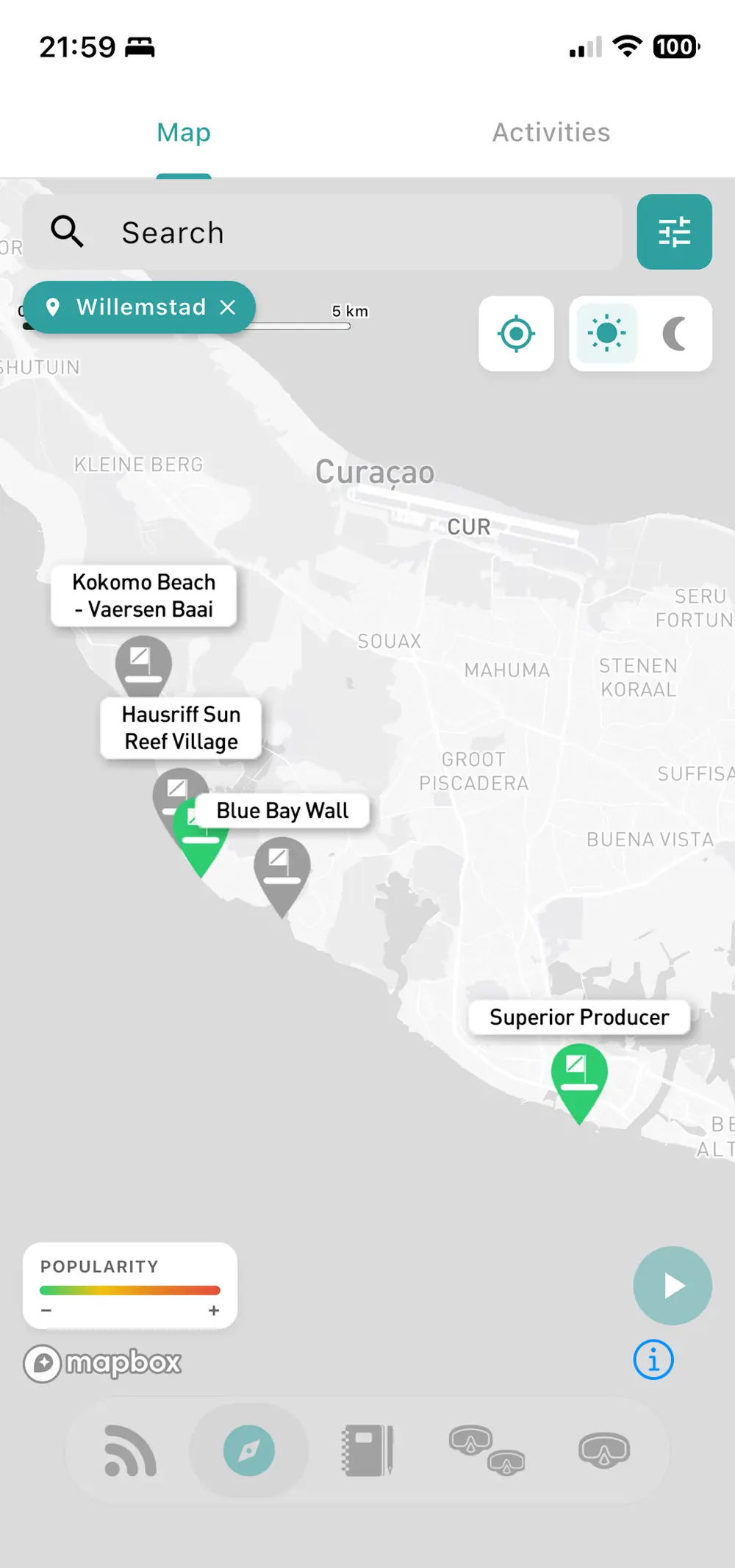 Find your next dive site — Blue Trails app