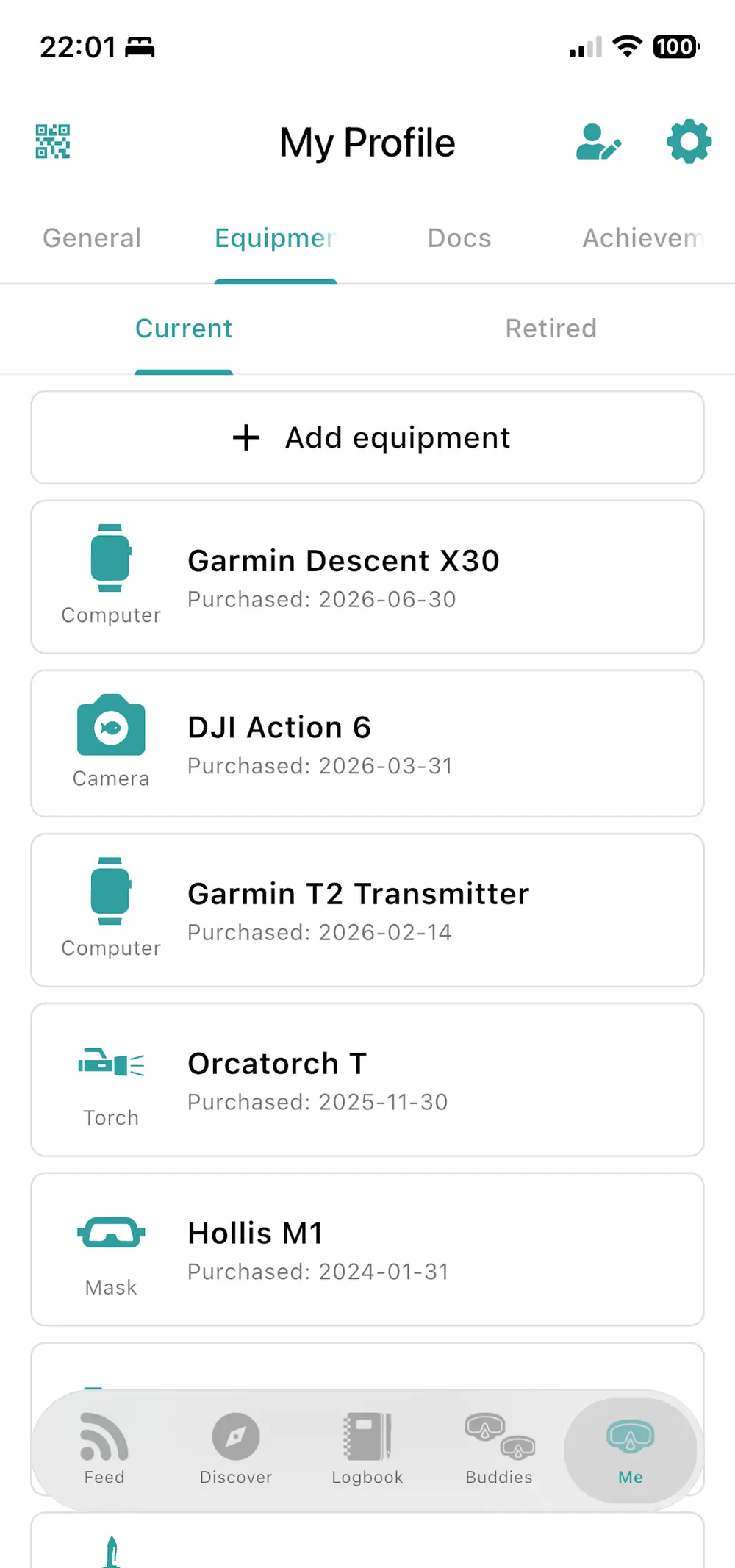 Keep track of your gear — Blue Trails app