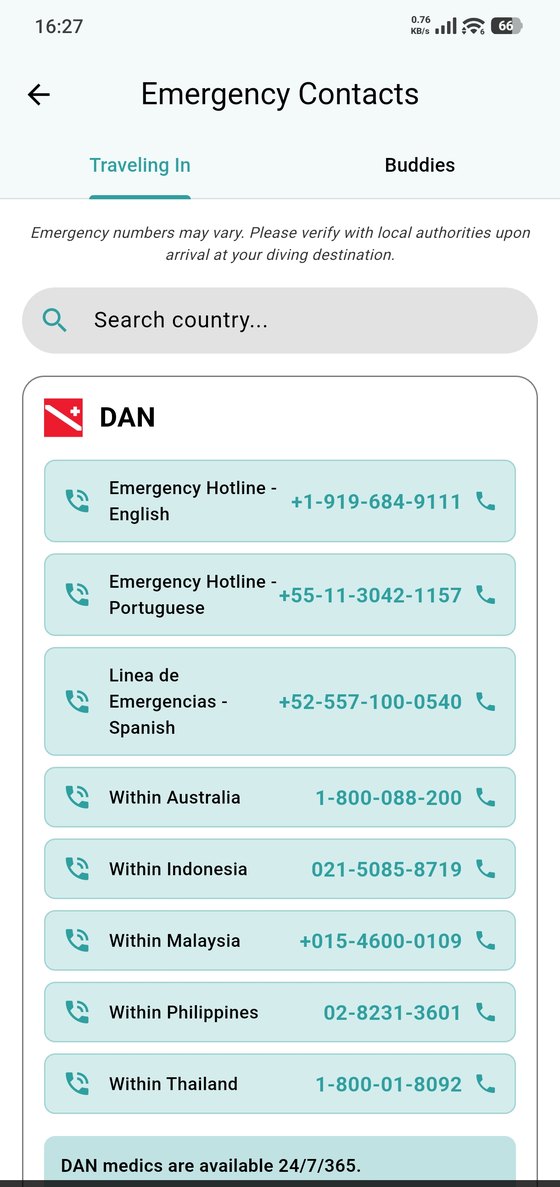 Emergency hotlines