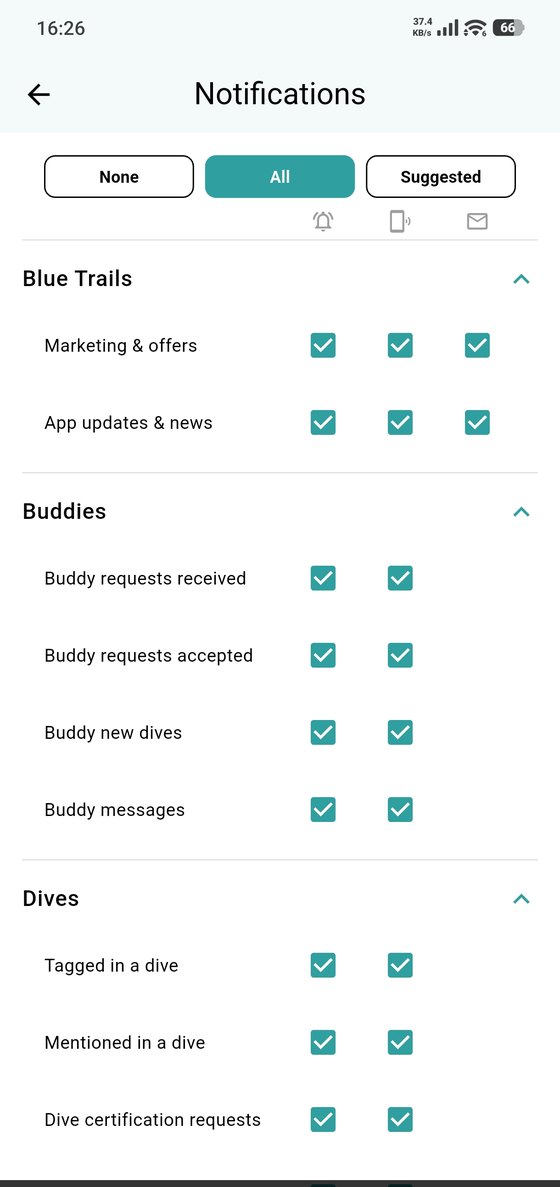 Notification settings