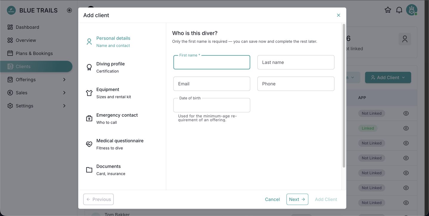 The client editor